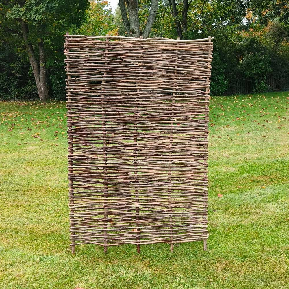 Capped Hazel Hurdle Fence Panel Premium Weave