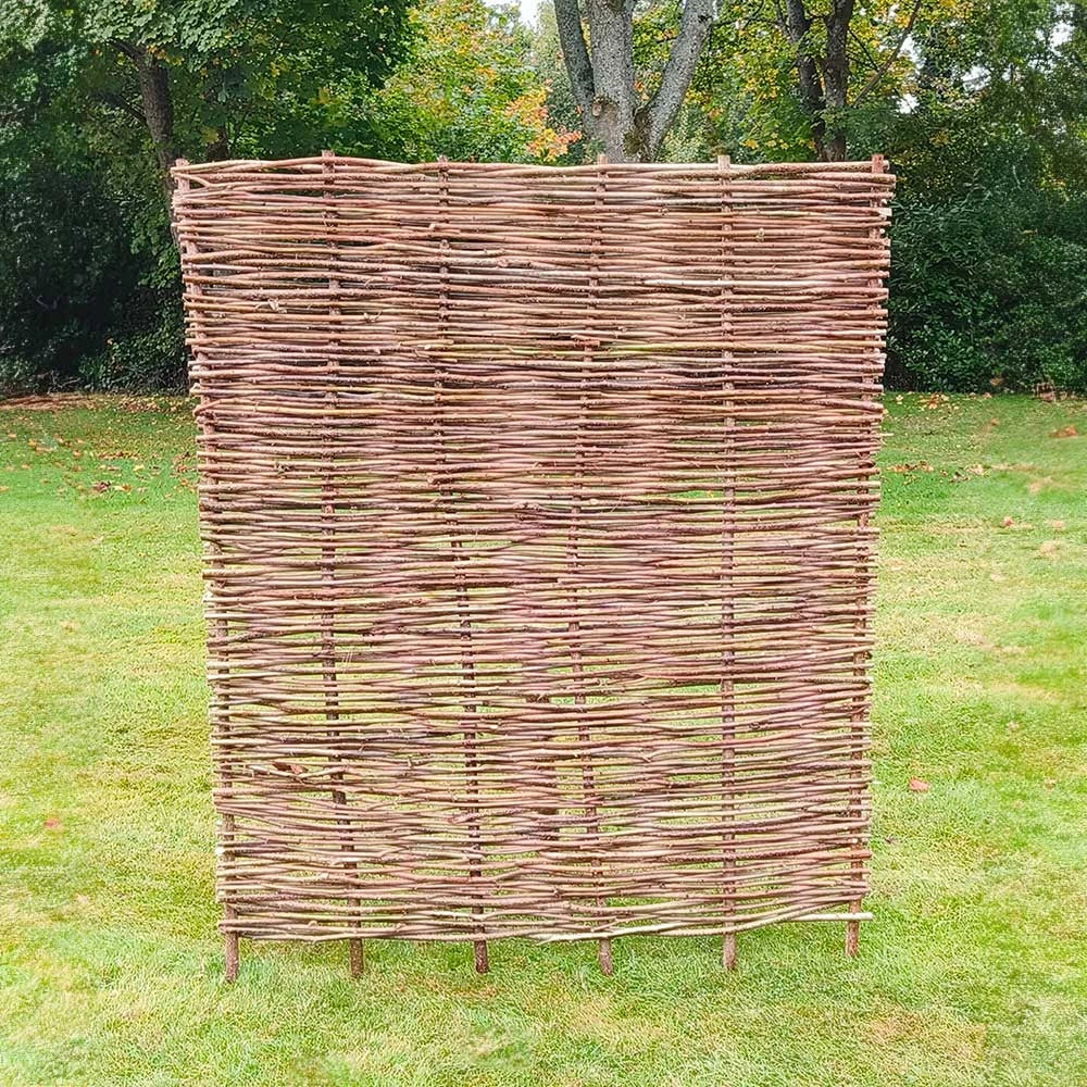 Capped Hazel Hurdle Fence Panel Premium Weave