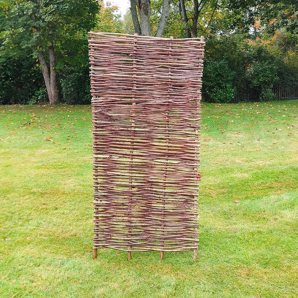 Capped Hazel Hurdle Fence Panel Premium Weave