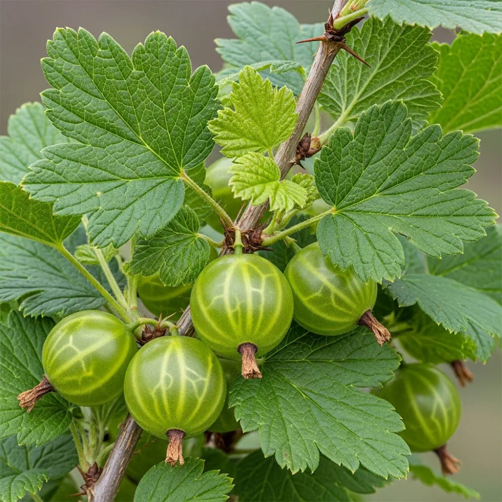 3 Hinnonmaki Green Gooseberry Plants | 3L Pots