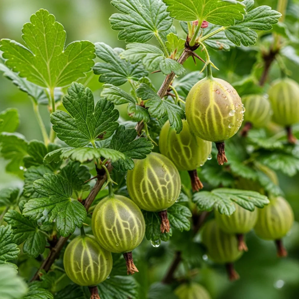 'Hinnonmaki Green' Gooseberry Bush | Bare Root