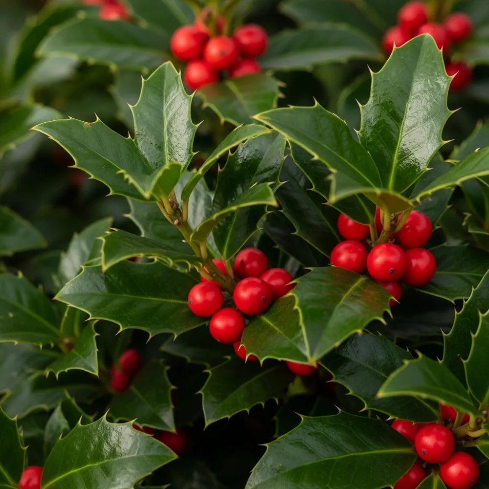 2ft Pyramidal Holly | Ilex 'Nellie R Stevens' | 5L Pot – Woven Wood