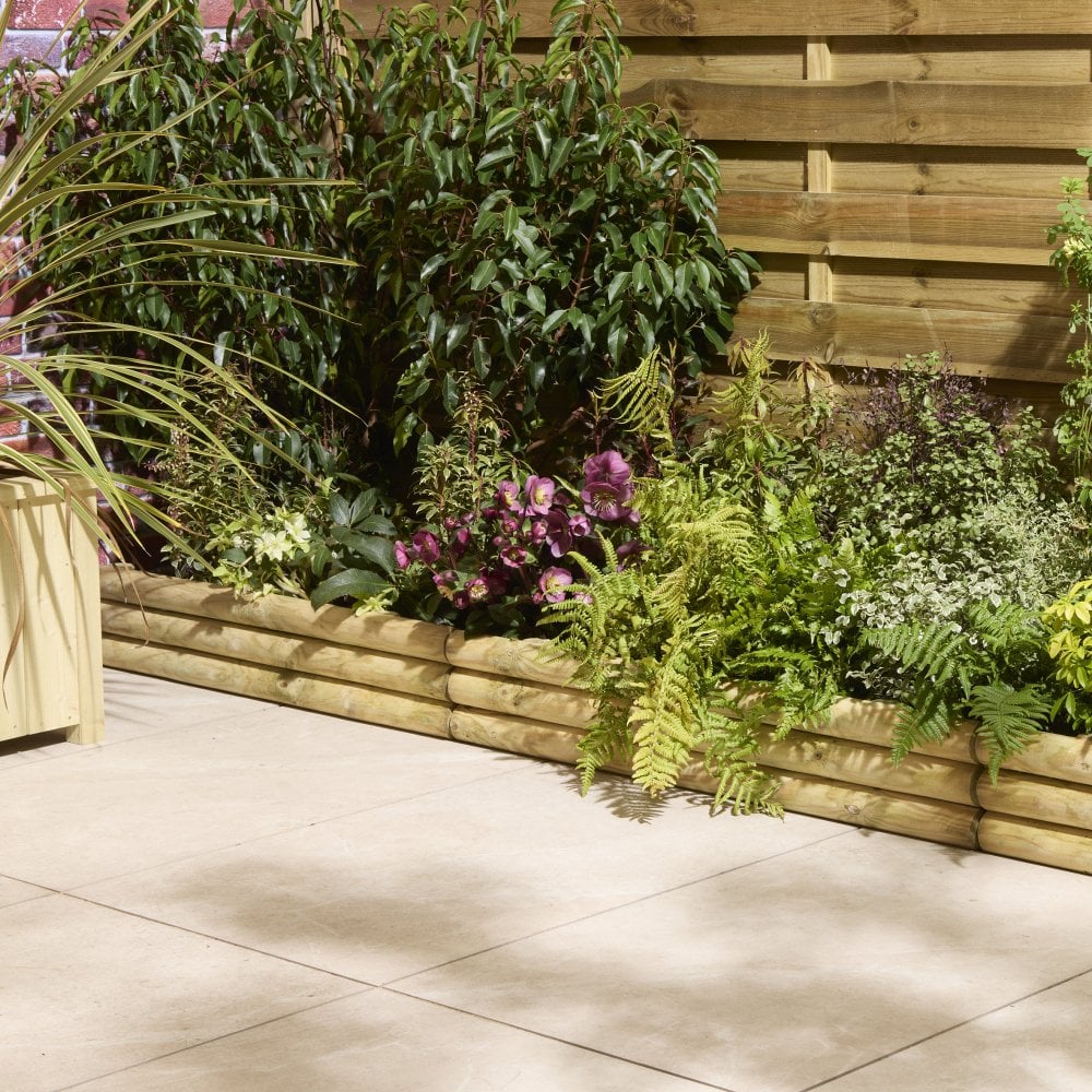 Wooden Lawn Edging – Woven Wood