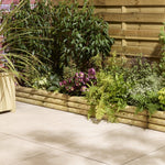 Horizontal Log Edging