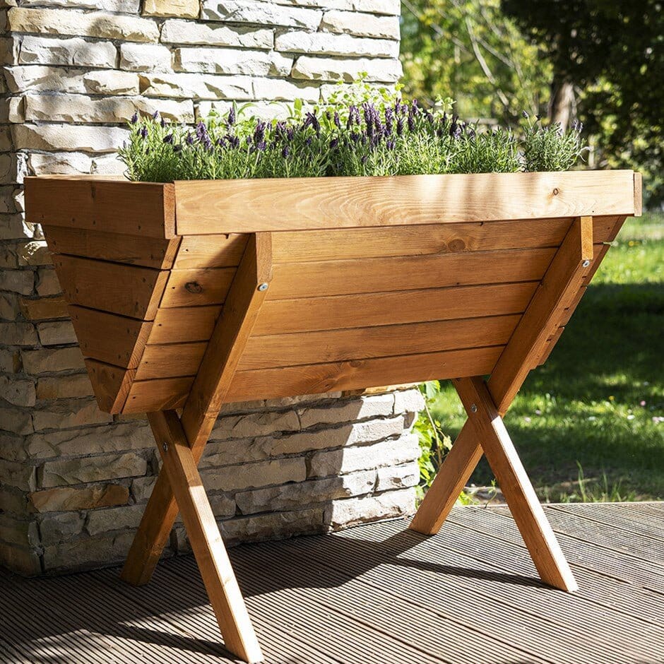 1m Hardwood Raised Vegetable/Herb Planter