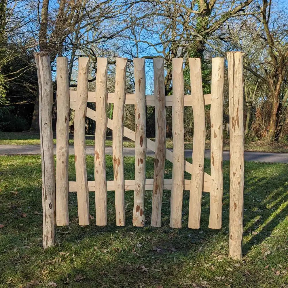 A sturdy gate for fencing off your garden oasis.