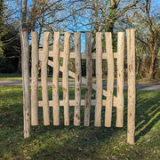 Chestnut gate with a touch of old-world elegance.