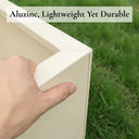 100cm Zinc Galvanised Cream Trough Planter