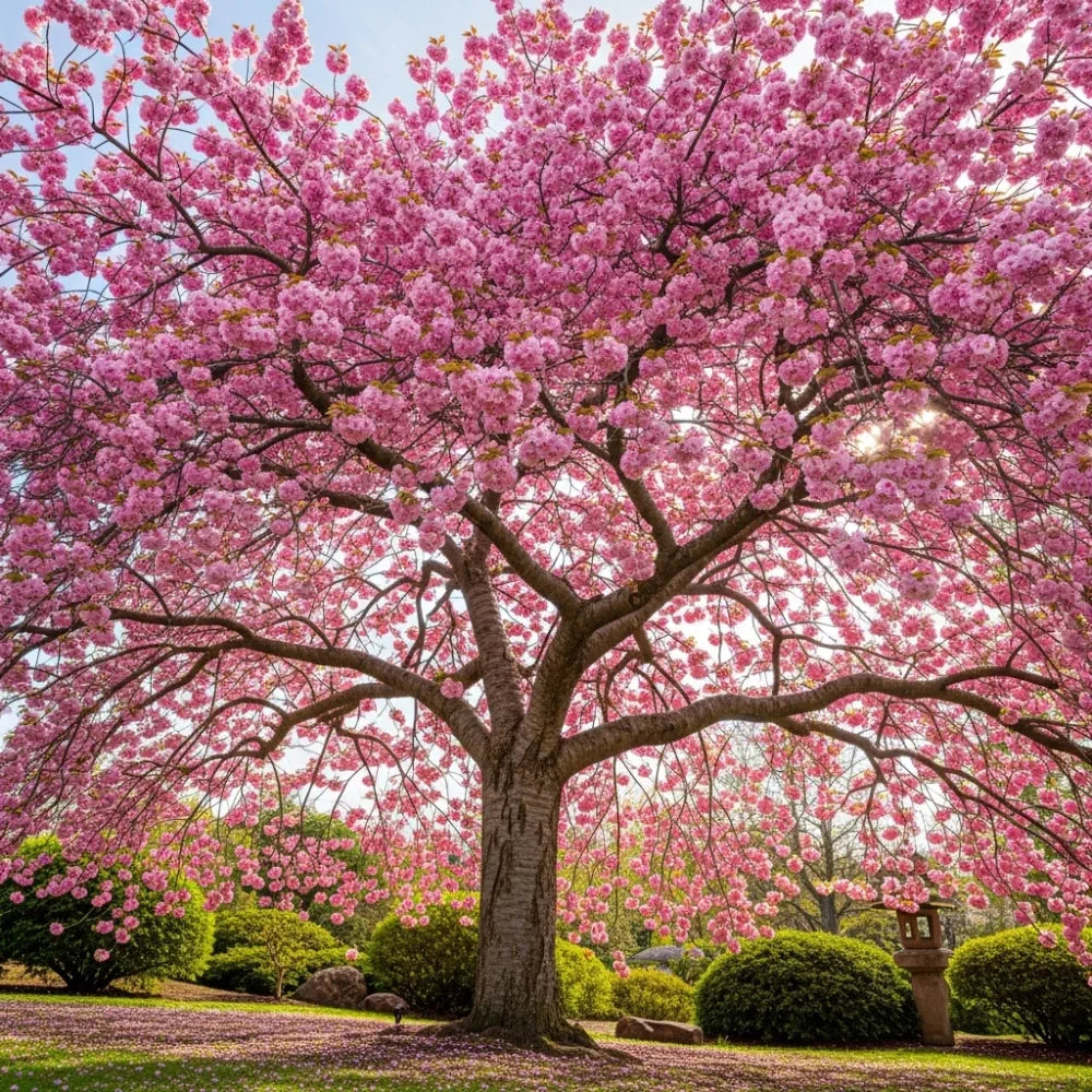 5ft Japanese Cherry Blossom Tree | Prunus serrulata 'Kanzan' | 9L Pot | 2 Years Old
