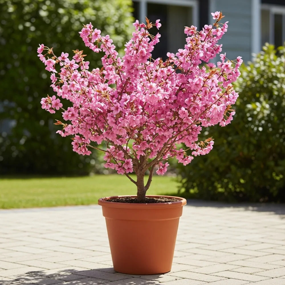 can i plant a cherry blossom tree in a pot Kursar' Mature Cherry Blossom Tree | Top Worked | 15L Pot