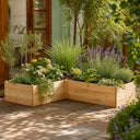 Premium L-Shape Wood Raised Bed