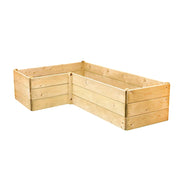 Premium L-Shape Wood Raised Bed