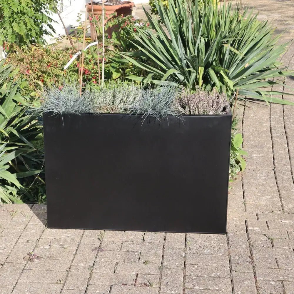 Zinc Planters for sale on Woven Wood, 80cm long tall trough