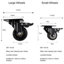 Wheels for Planters - Set of 4 - 3.94 inch Wheels - Large Wheels