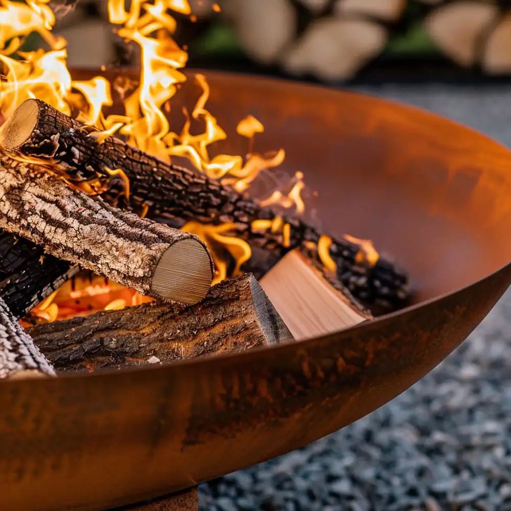 large firepits woven wood