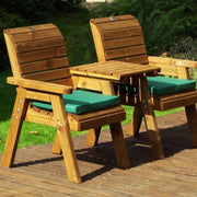 Teak Lawn Furniture Love Seat on WOven WOod