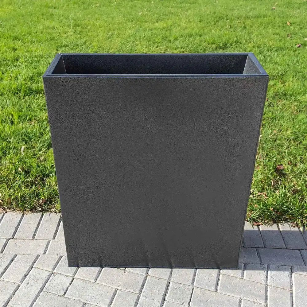 Add modern elegance to your garden with this Graphite Black Tall Trough, perfect for displaying blooms or herbs.