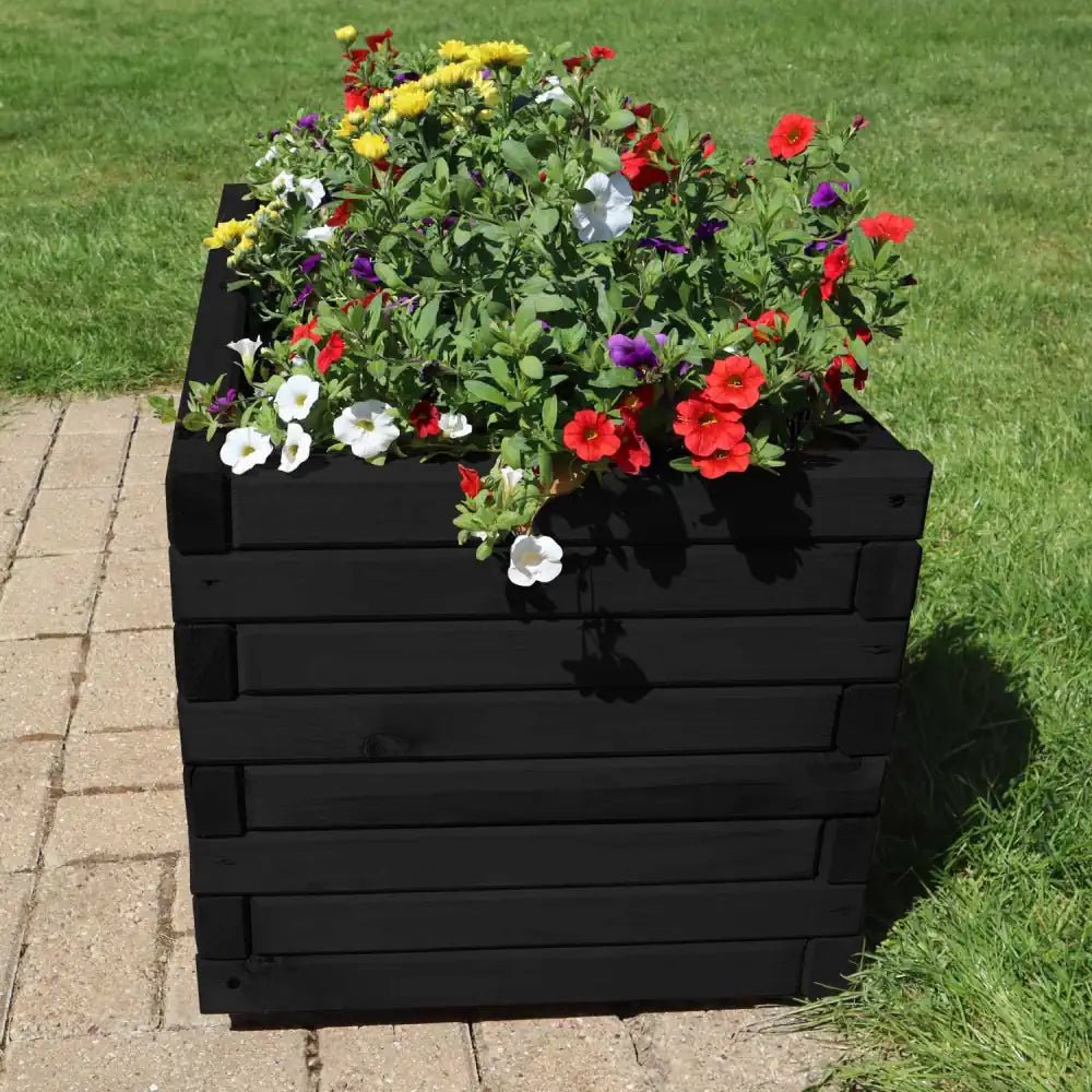 Wooden-trough-planters: Create a rustic charm and accommodate large plants with this extra-large-wooden-planter-pot.