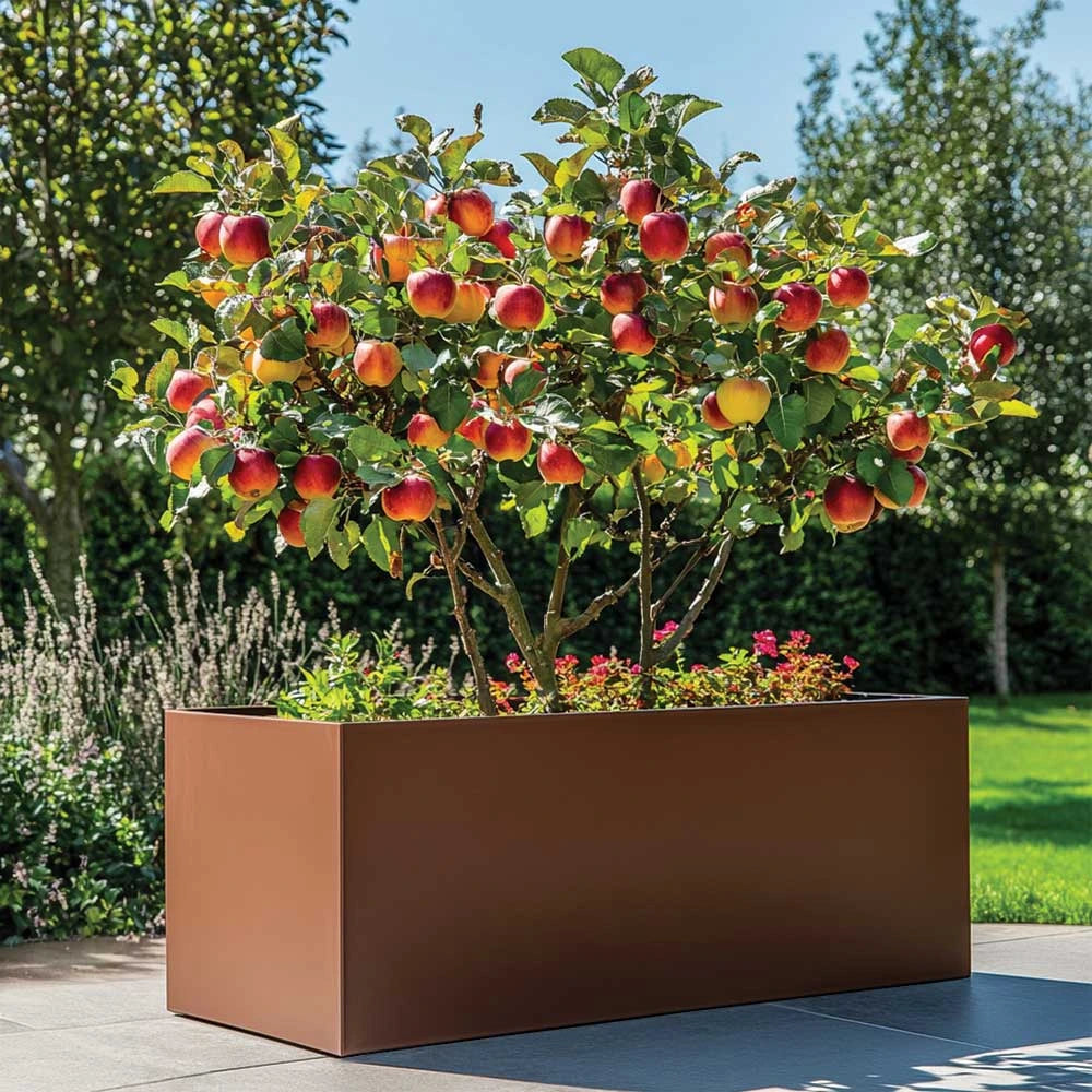 100cm Zinc Galvanised Copper Trough Planter