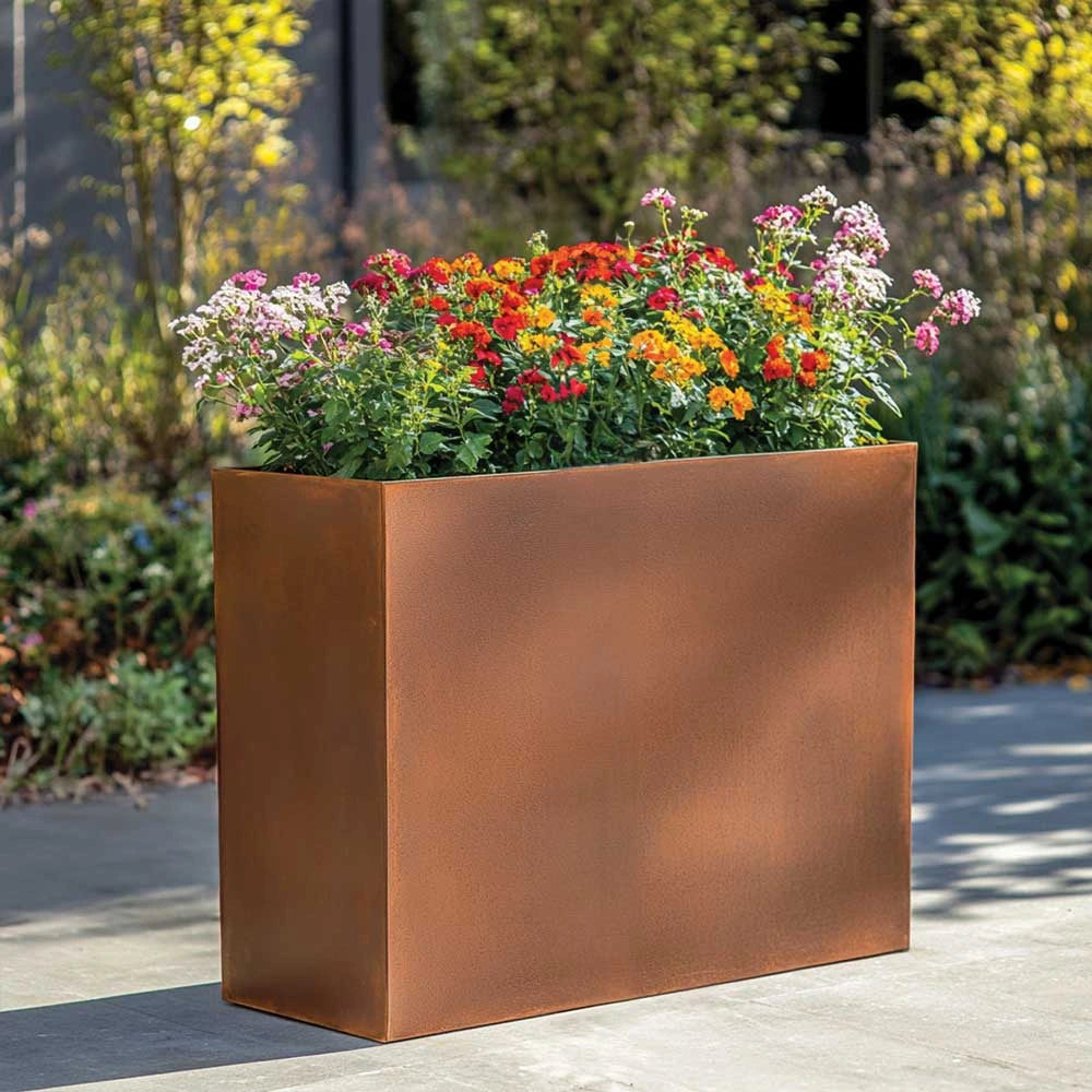 90cm Long Zinc Galvanised Copper 60cm Tall Trough Planter