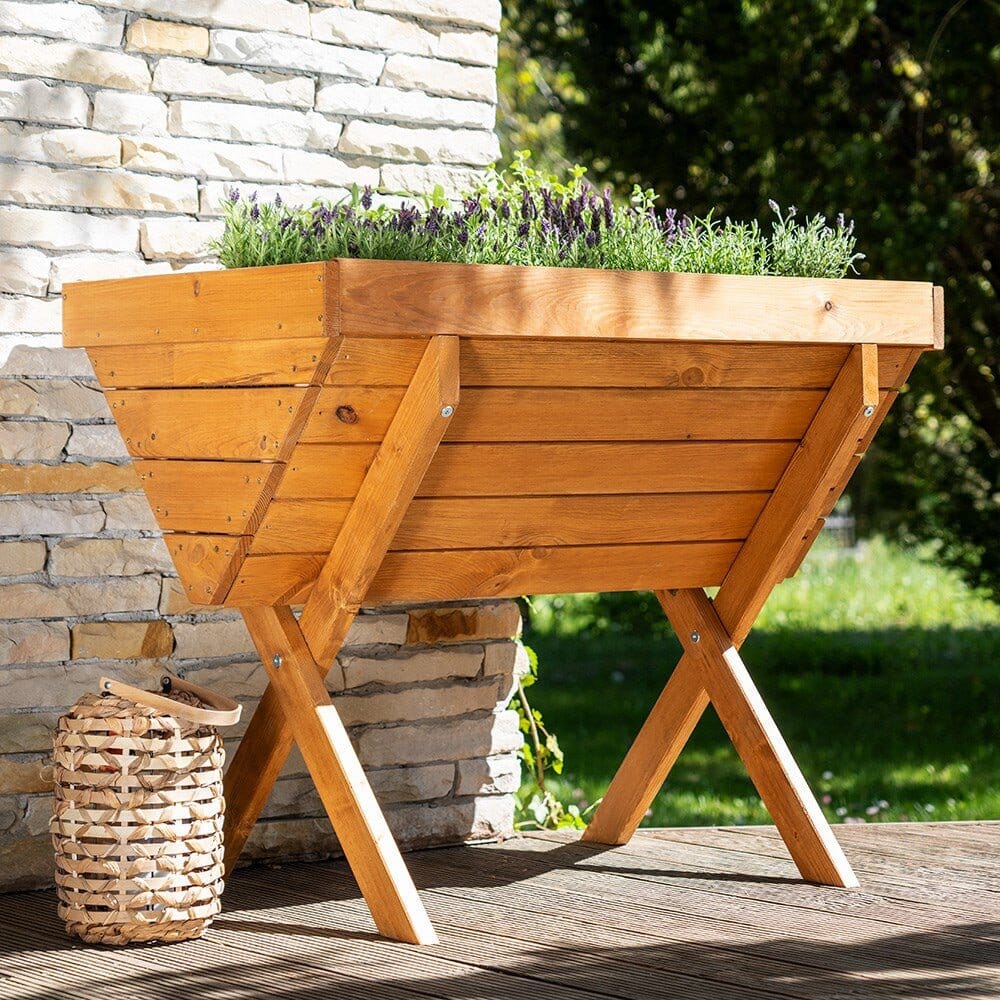 1m Hardwood Raised Vegetable/Herb Planter