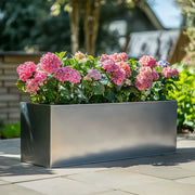 100cm Zinc Metal Galvanised Silver Trough Planter