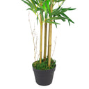 120cm (4ft) Natural Look Artificial Bamboo Plants Trees with Gold Metal Planter
