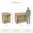Pent Log Store #96cm(L) x 82(W) x 126(H)