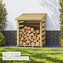 Pent Log Store #96cm(L) x 82(W) x 126(H)