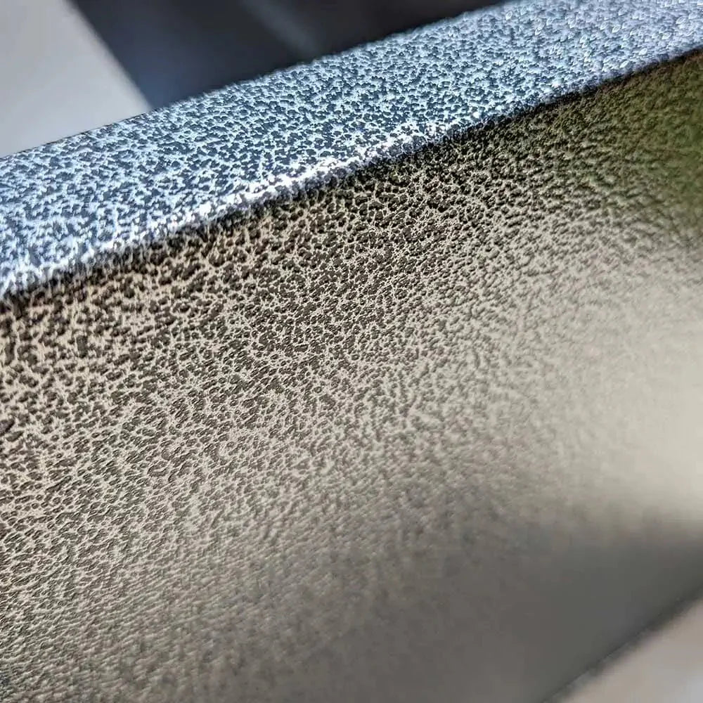DAMAGED (READ DESCRIPTION) 100cm Zinc Galvanised Silver & Black Textured Trough Planter