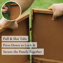 75cm Long Corten Steel 90cm Tall Trough Planter with Plate & Feet