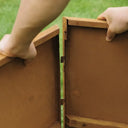 75cm Long Corten Steel 90cm Tall Trough Planter with Plate & Feet