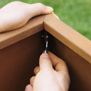 120cm Long Corten Steel 100cm Tall Trough Planter with Plate & Feet
