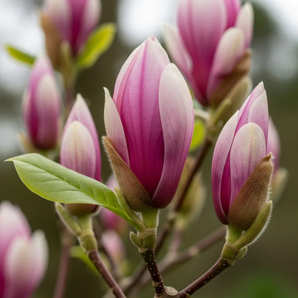 8ft Mature Saucer Magnolia Tree | Multi-Stem Magnolia Soulangeana | Rootballed Tree