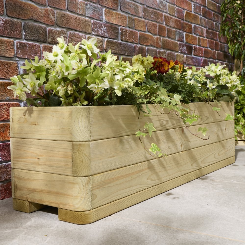 Marberry Trough Planter – Woven Wood