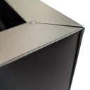 matte black small trough planter