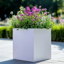 matte metal planters modern white woven wood