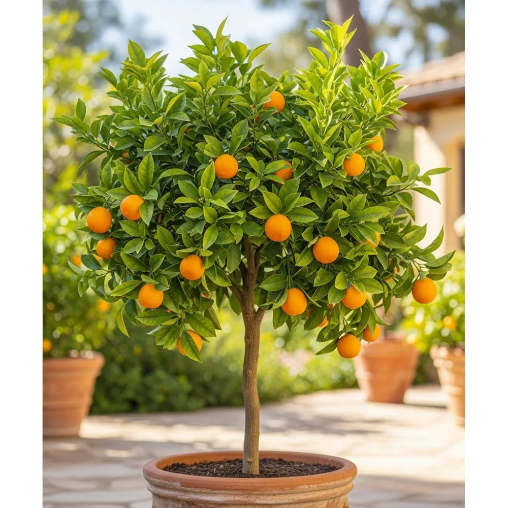 2ft Patio Orange Tree | Sweet Orange Tree in a 3L Pot – Woven Wood