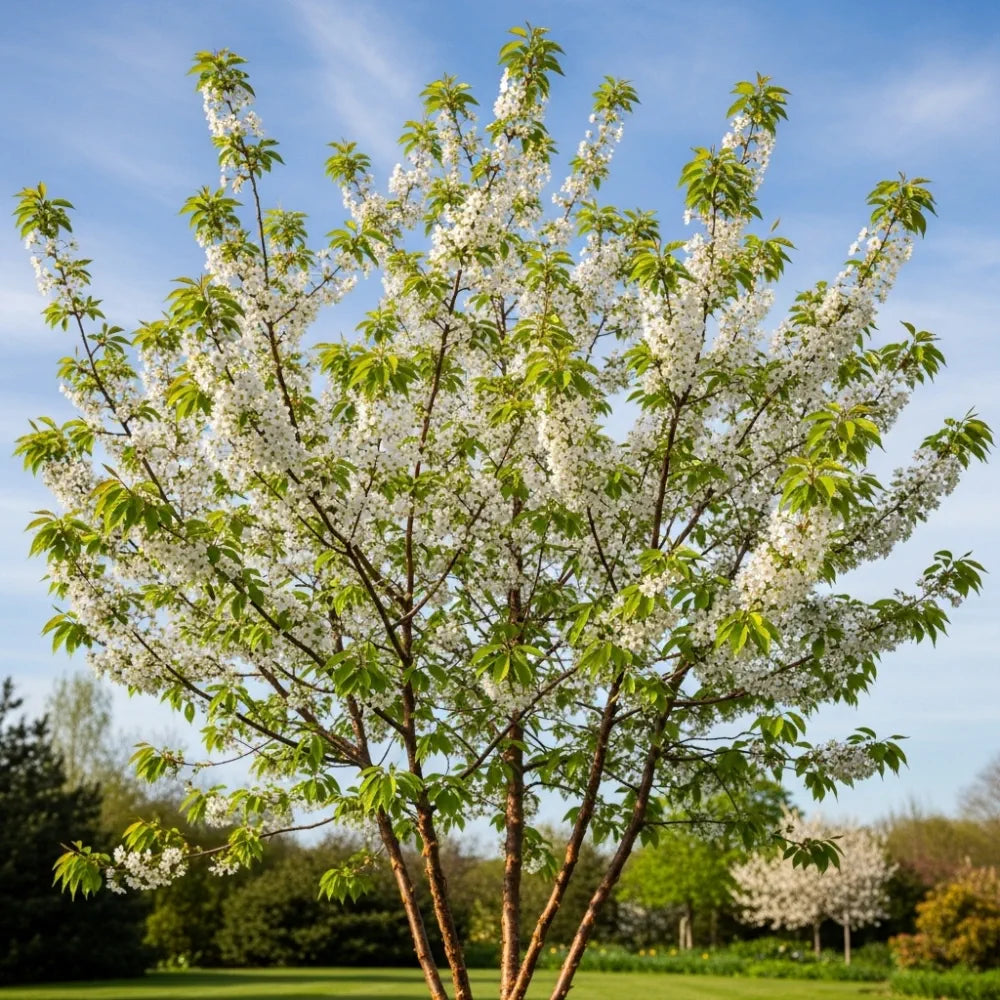 5ft Multi-Stem Tibetan Cherry Tree | Prunus Serrula | Bare Root | 2 Years Old