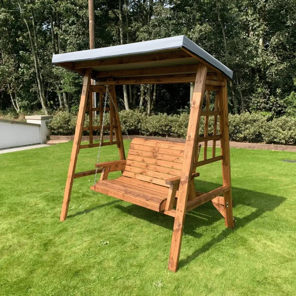 Charles Taylor Two Seat Swing with Grey Roof Cover