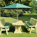 outdoor furniture wooden dining set woven wood