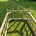 outdoor garden arch wooden arch woven wood