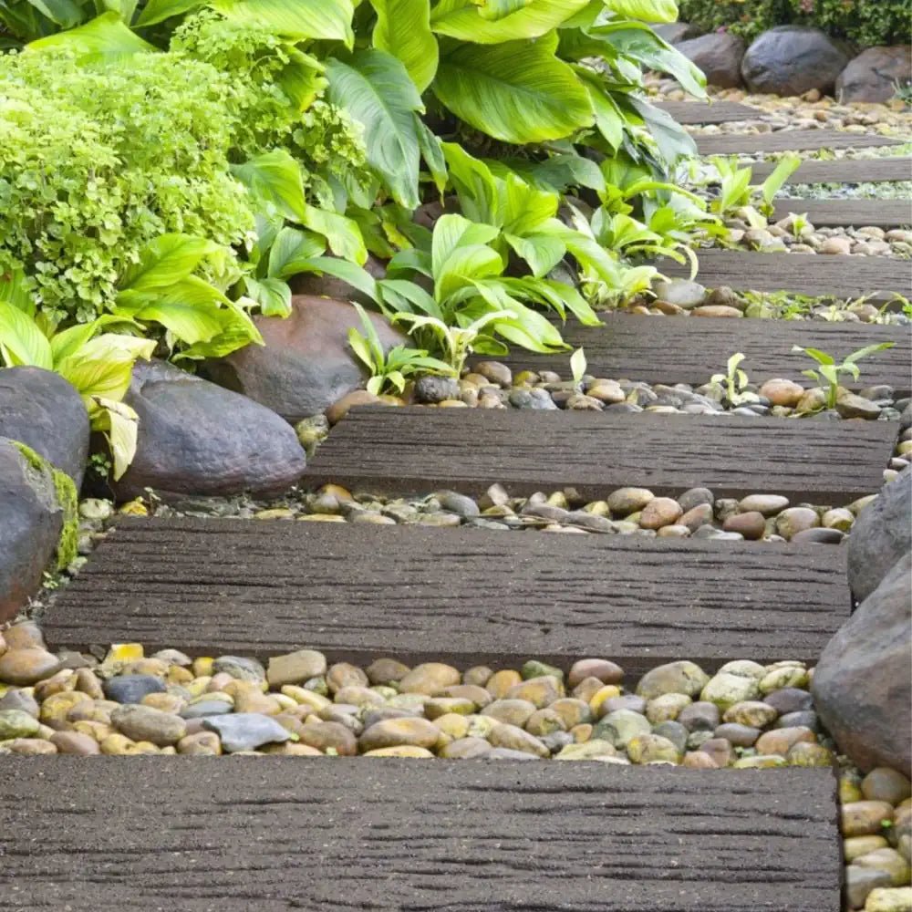 rubber lawn edging recycled garden path by Woven Wood