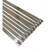 Pack of 100 Stainless Steel Cable Ties - Woven Wood