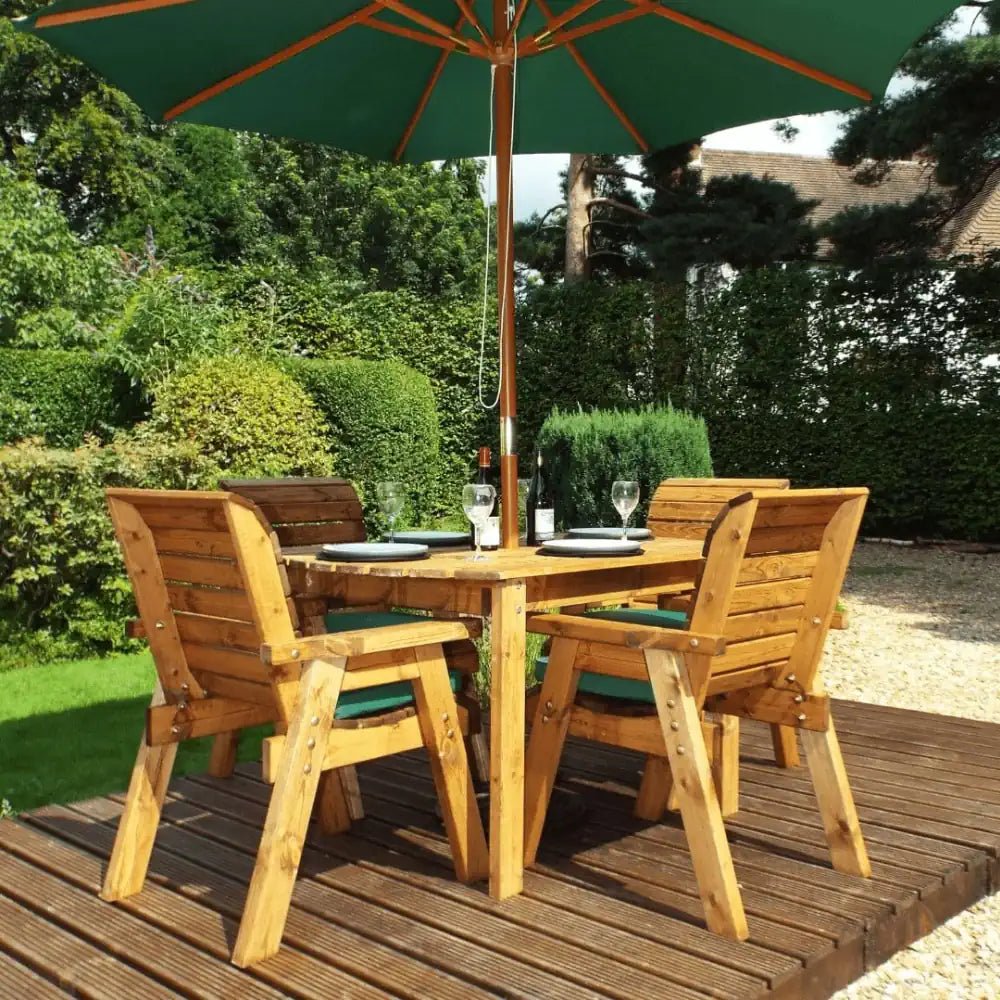 Upgrade your backyard with a sophisticated Wooden Garden Furniture Set, ideal for casual gatherings or formal al fresco dining.