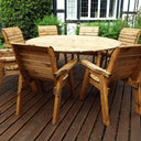 Relax and recharge surrounded by nature with a Teak Garden Furniture Set and a Garden Parasol for shade.