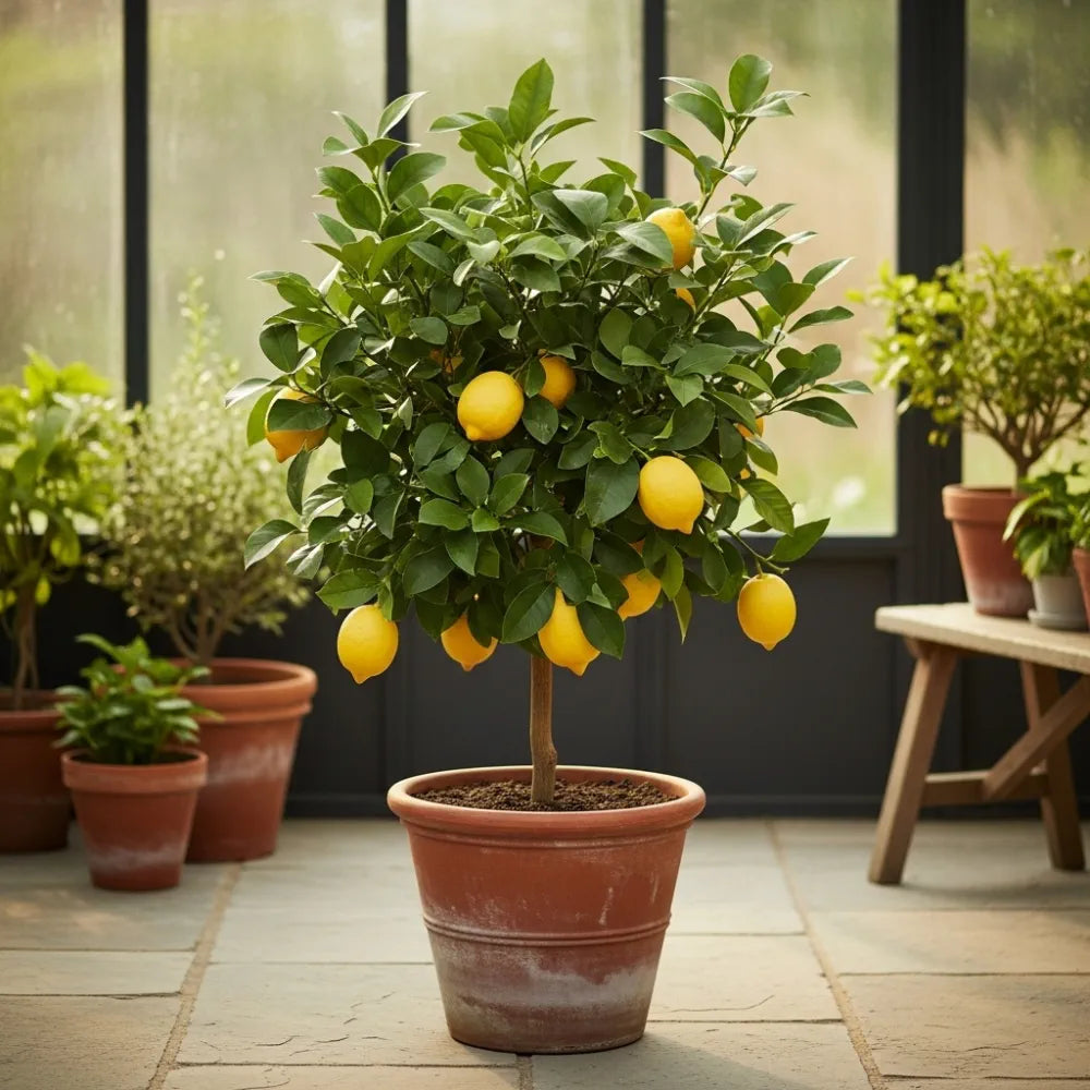 5ft Mature Patio Lemon Tree | 4 Seasons Lemon | Grafted Tree in a 15L ...