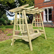 pergola swing seat seater outdoor wooden furniture adfb