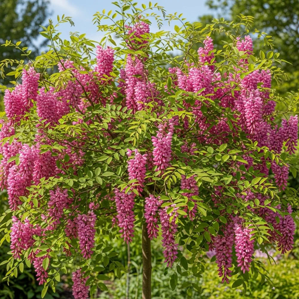 5ft 'Pink Cascade' False Acacia Tree | Robinia pseudoacacia | 5L Pot ...