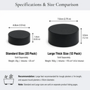 12 Invisible Thick Rubber Pot Feet with Non-Slip Surface Grip & Adhesive Pads - 7cm Diameter 3cm Tall